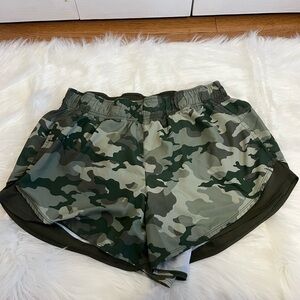 Athletic Works Green Camo Women's Athletic Shorts